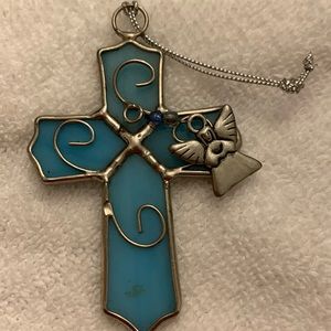 New Baby Blue with Guardian Angel Ornament